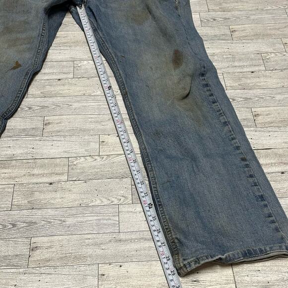 Wrangler Originals | Stained Straight Light Blue Jeans | 32X32 - Picture 6 of 8